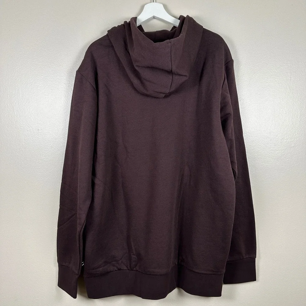 Adidas Men's XLT Hoodie Shadow Brown Graphic Logo M EVO LIN HD Pullover